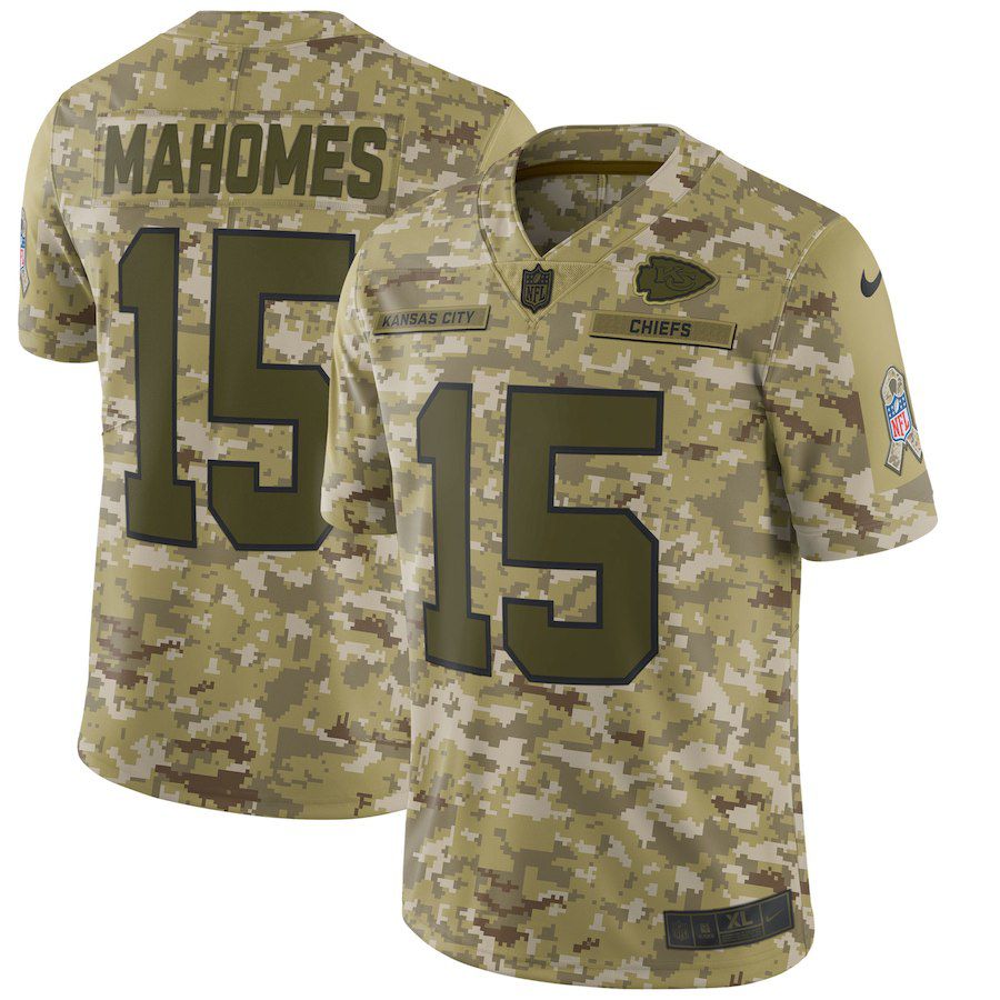 Men Kansas City Chiefs #15 Mahomes Nike Camo Salute to Service Retired Player Limited NFL Jerseys->kansas city chiefs->NFL Jersey